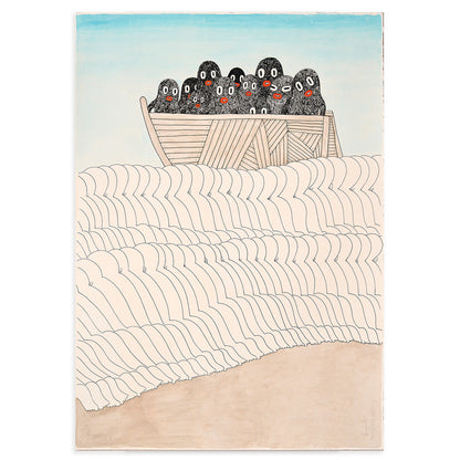 Once negritos en la playa nudista