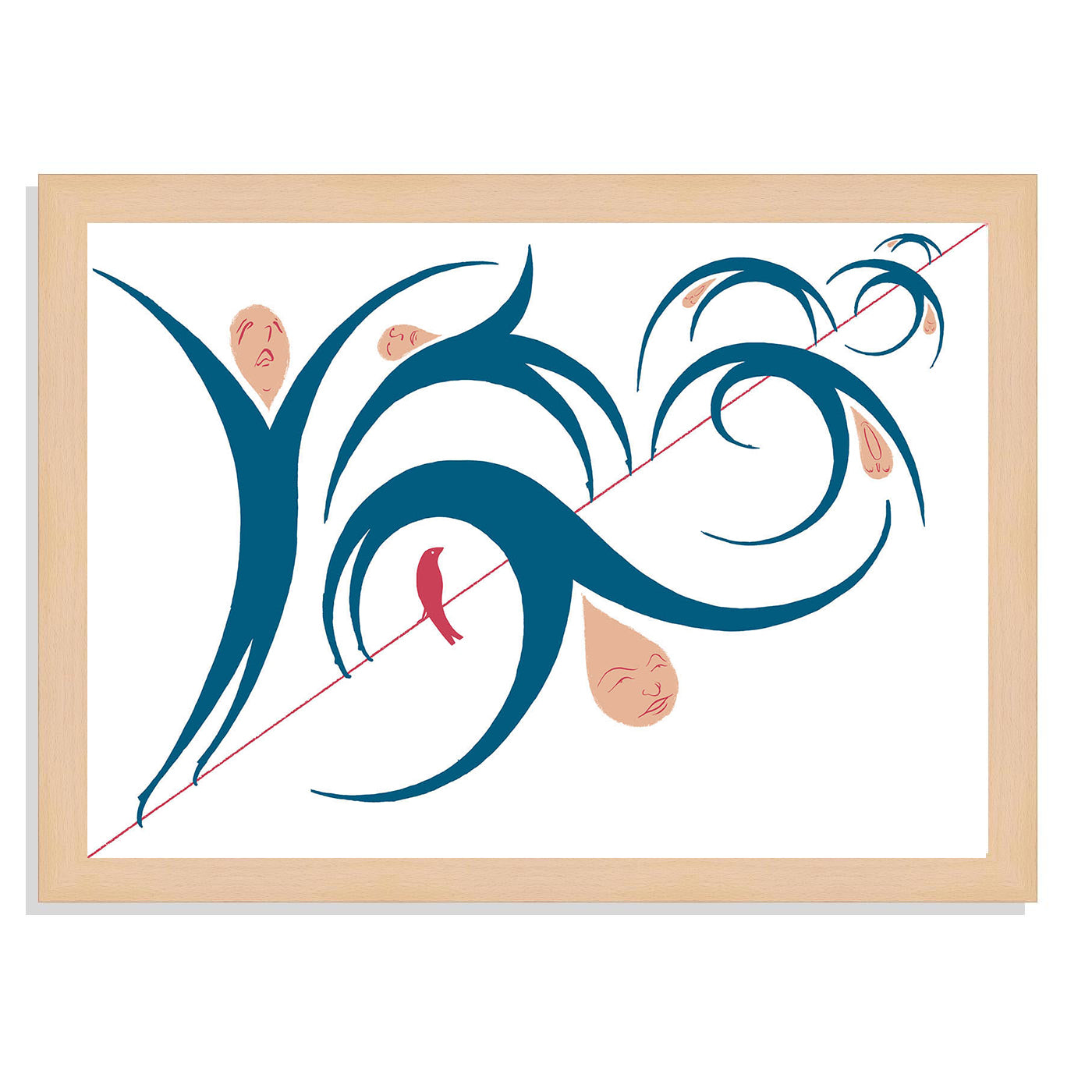 The thin line of the present