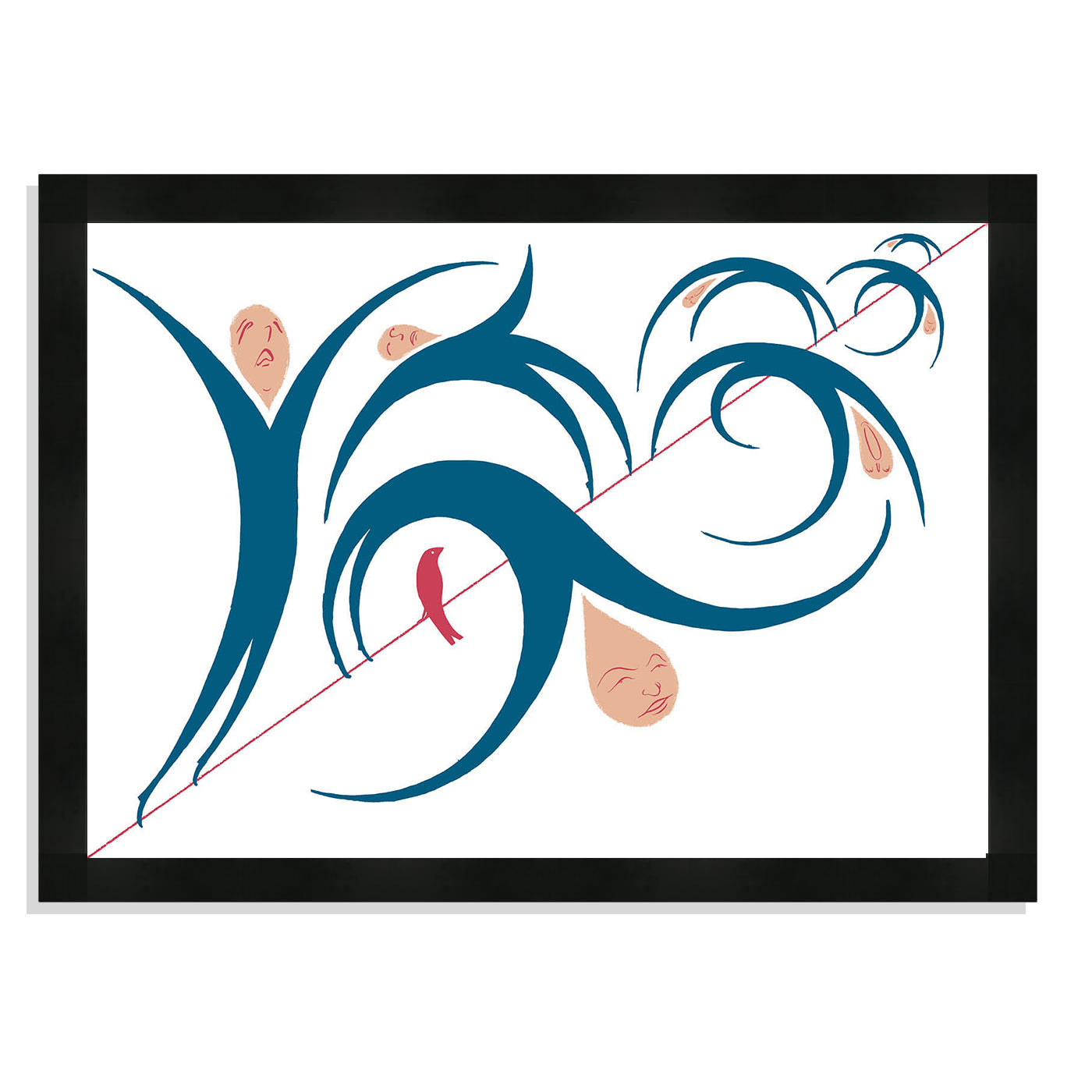 The thin line of the present